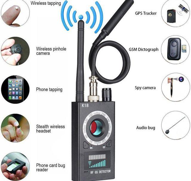 Multi-function Anti-spy Detector Camera GSM Audio Bug Finder GPS Signal lens RF Tracker Detect Wireless Products