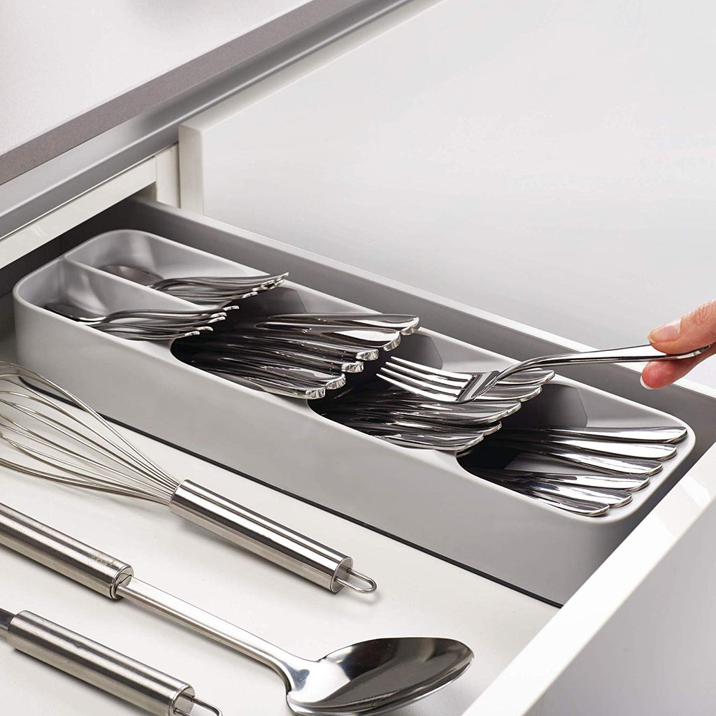 1pcs Useful Save Space Cutlery Drawer Organizer Kitchen Utensil Holder Knife Fork Spoon Separation Storage Tray Anti-skid Base