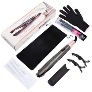 Glamour™ 2-in-1 Hair Curler and Straightener - Automatic Release Negative Ions - glamouressence.com