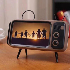 2-in-1 Retro TV Phone Holder & Speaker