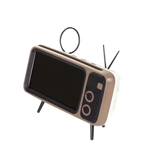 2-in-1 Retro TV Phone Holder & Speaker