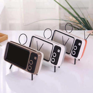 2-in-1 Retro TV Phone Holder & Speaker