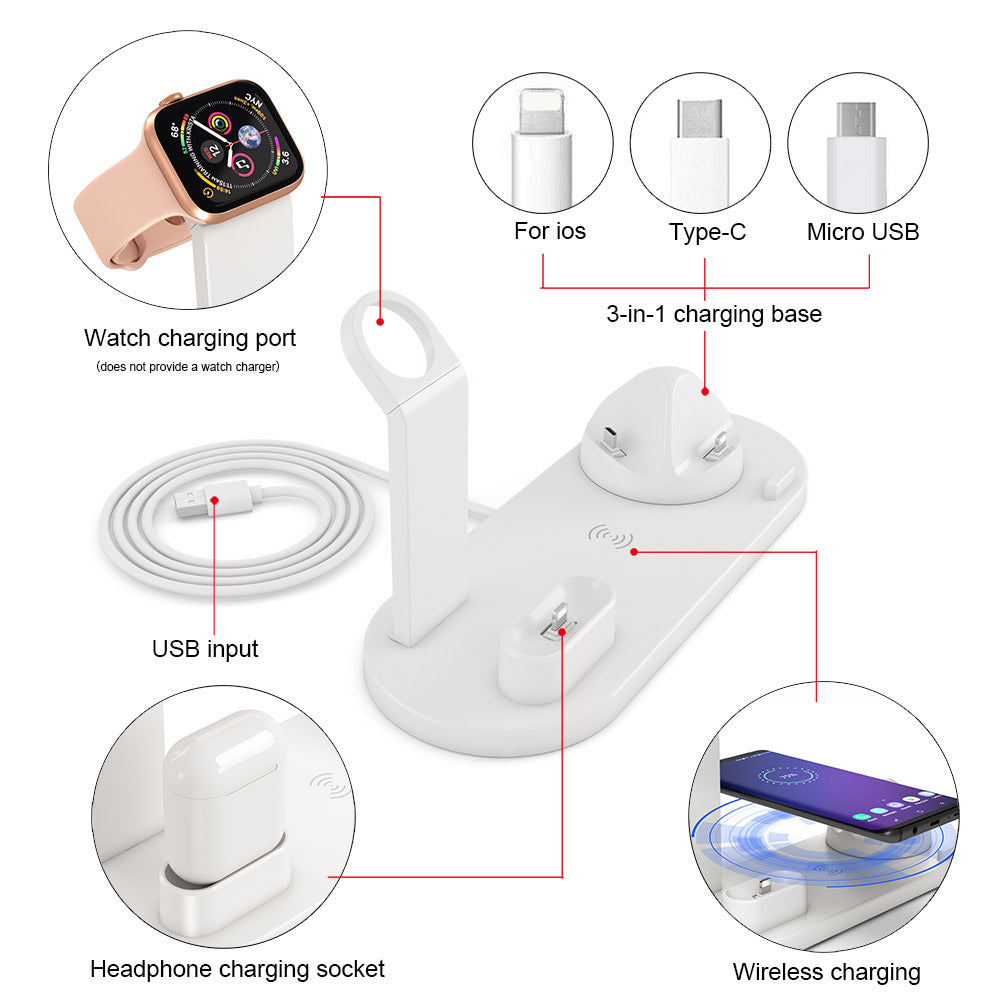 3 IN 1 FAST CHARGER FOR PHONE, SMART WATCH & AIRPODS