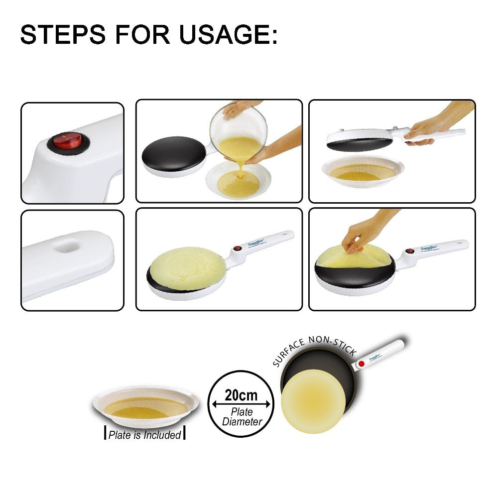 Electric Non-Stick Griddle Baking Crepe Maker