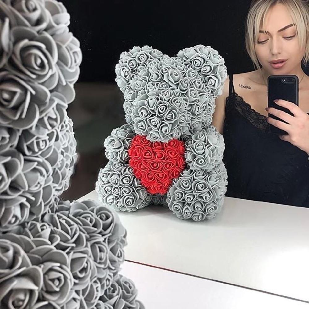 Rose Bear Teddy with Heart