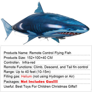 Remote Control Shark Toys Air Swimming Fish Infrared RC Flying Air Balloons Nemo Clown Fish Remote Control Air Plane Kids Toys