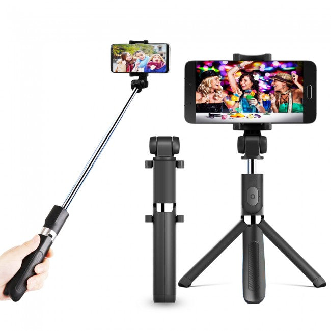 3-in-1 Selfie Stick & Tripod With Bluetooth Remote