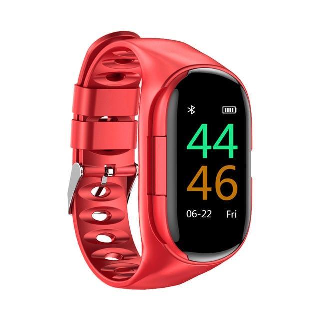 L&PC M1 Smart Watch Heart Rate Monitor Sports Bluetooth Earphone for IOS Android Phone Fitness Tracker Blood Pressure Smartwatch - GLAMOURFANATICS.COM